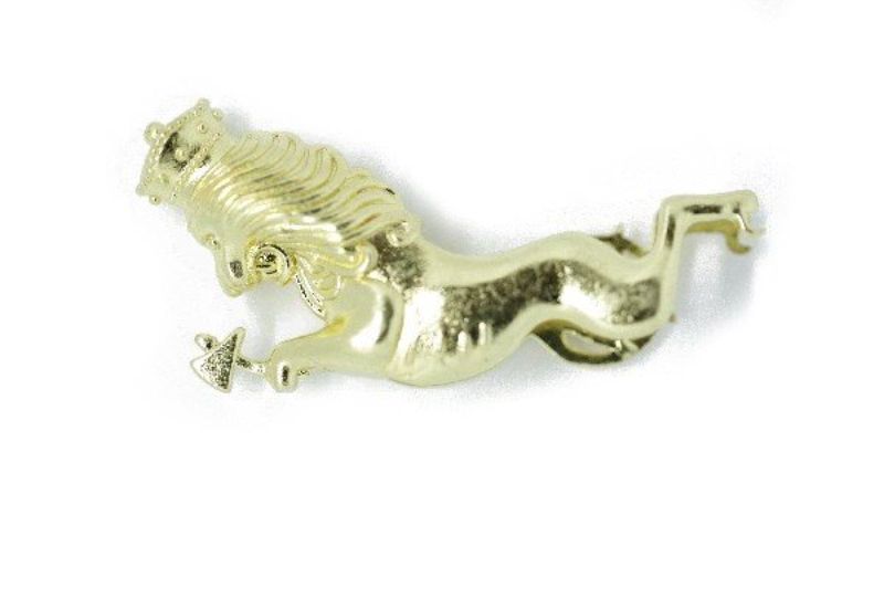 Norske Love Lion Figurehead, intricately crafted maritime collectible, perfect for model builders and collectors.