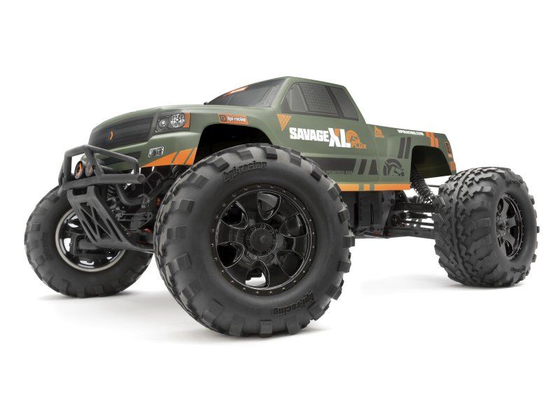 Premium painted bodyshell for HPI Racing Savage GTXL-1, offering durability, style, and impact resistance for RC enthusiasts.