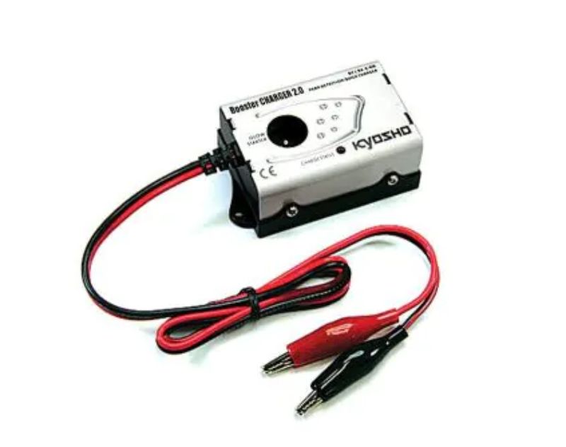 Kyosho Glow Starter Charger Rp.695142, essential for igniting nitro engines with durable, reliable performance for RC vehicles.