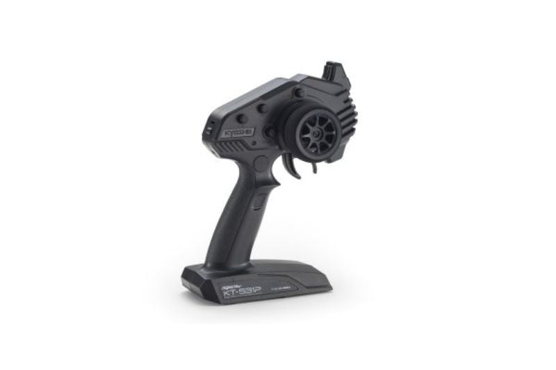 Kyosho KT-531P 2.4GHz transmitter for RC vehicles, featuring ergonomic design and strong signal quality for optimal control.