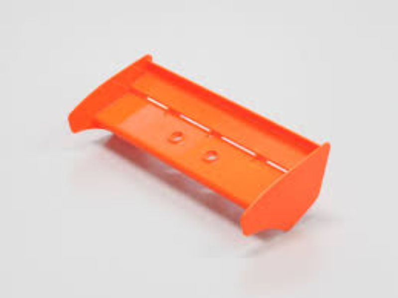 Kyosho MP9 Wing in Fluro Orange, enhancing RC vehicle performance with superior aerodynamics and high visibility.