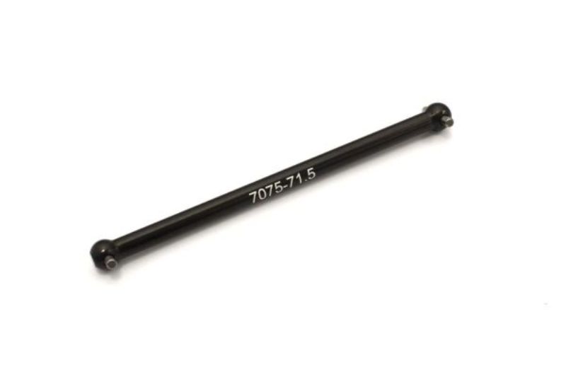 Kyosho ZX7 Alum Centre Shaft 71.5mm in durable 7075 aluminum, designed for improved stability and torque in RC cars.