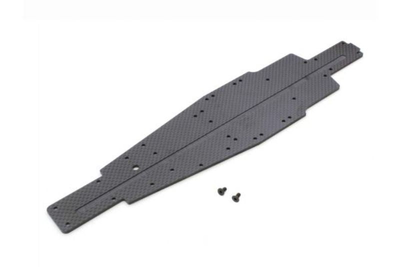 Kyosho Mid Carbon Chassis for OPTIMA Mid, enhancing RC performance with lightweight, durable carbon fiber construction.