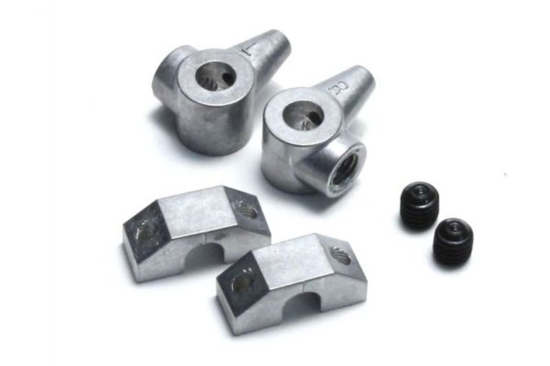 Kyosho Scrpn Arm Shaft Block Set for Scorpion 2014, enhancing RC vehicle performance and durability with precision fit.