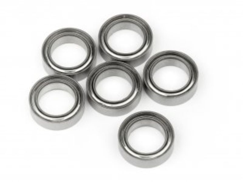 High-quality ball bearings 8 x 12 x 3.5mm (6) for enhanced RC car speed and performance, compatible with various models.