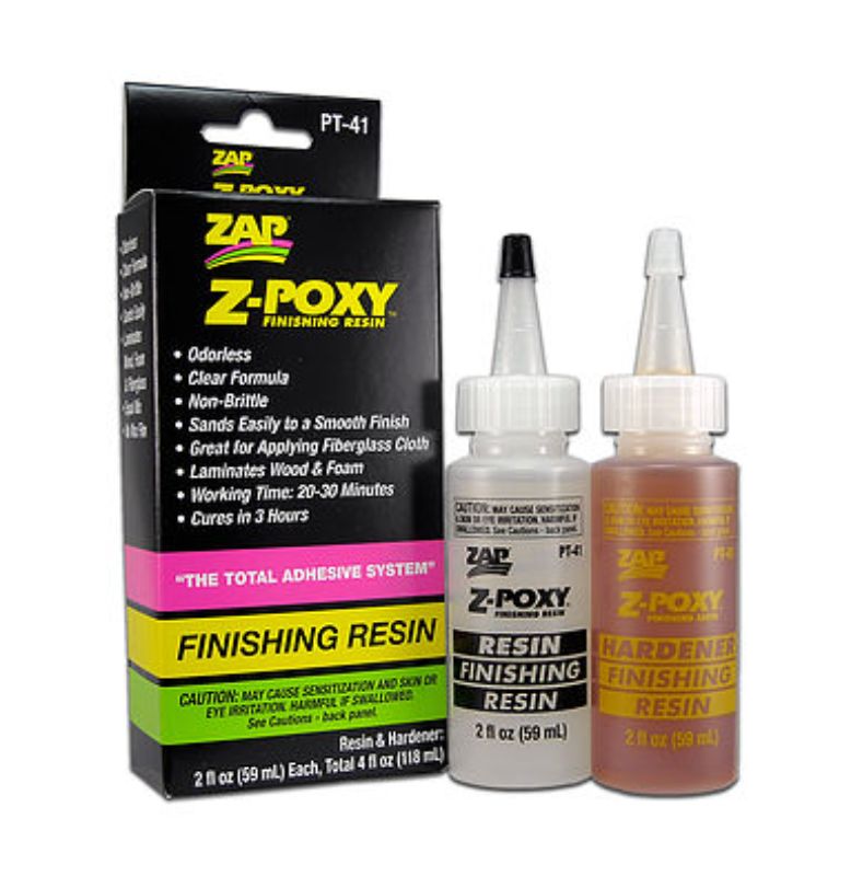 Clear 118ml xxZ-Poxy Finishing Resin for strong, waterproof bonds and glossy finishes in crafts and woodworking.