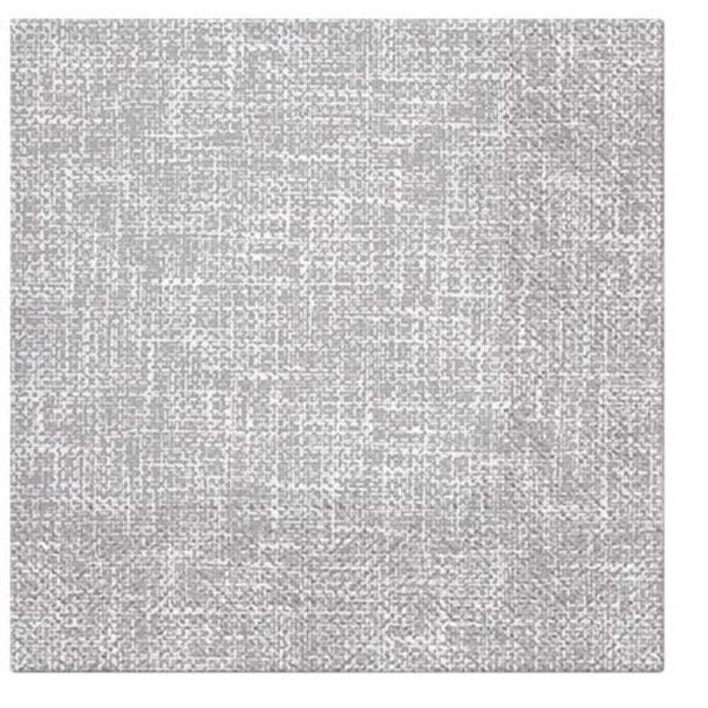 Linen grey 3-ply Paw Lunch Napkins, 33cm, pack of 20, eco-friendly, stylish for both casual and formal dining.