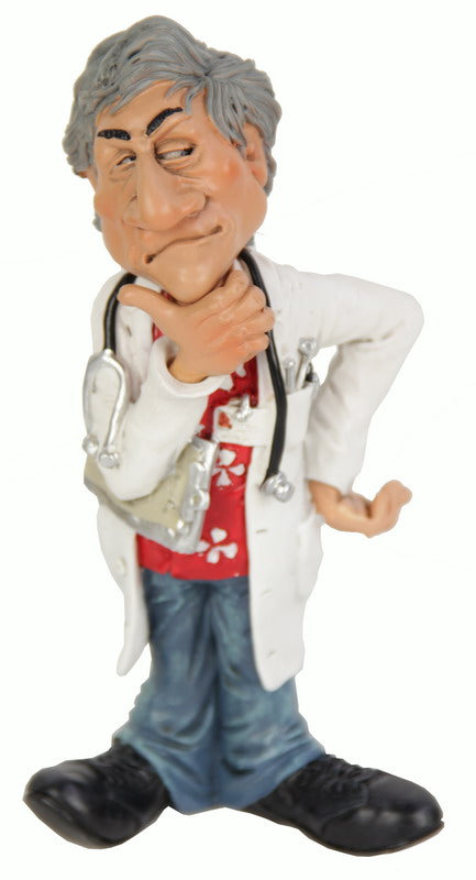 Hand-painted Doctor Ornament, 8.4cm x 17.2cm, made of polyresin, perfect for indoor/outdoor display and thoughtful gifting.