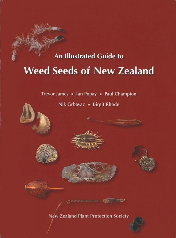An illustrated guide showcasing 696 photographs of 623 weed seed species found in New Zealand, highlighting their diverse adaptations.