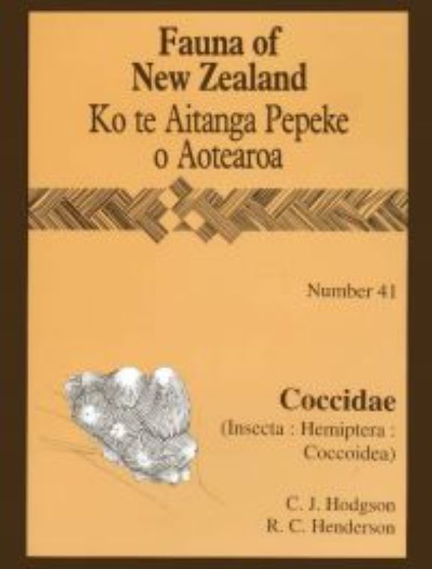 Book cover of 'FAUNA 41 - COCCIDAE' by C J Hodgson, detailing New Zealand's scale insects and their ecological importance.
