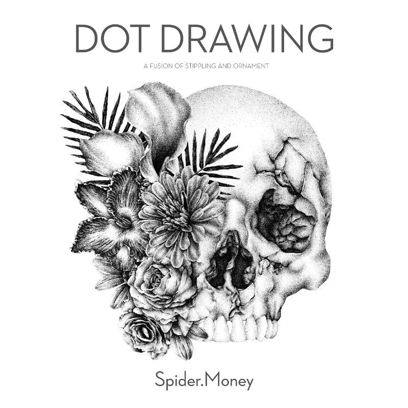 A paperback guide on dot drawing techniques, featuring 10 projects for artists to enhance their stippling and pointillism skills.