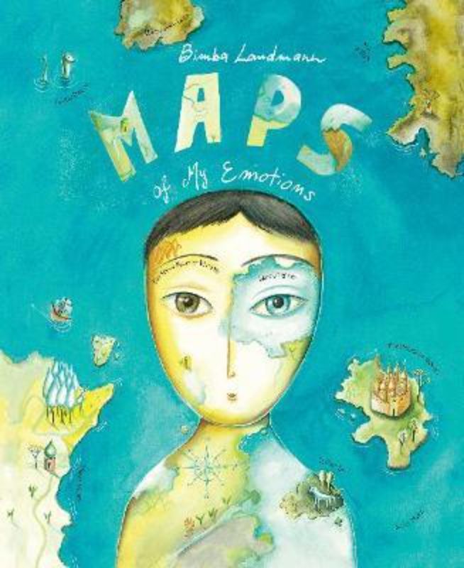 A hardcover book featuring beautifully illustrated emotional maps for children, promoting mindfulness and artistic exploration.