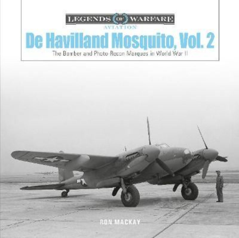 Hardcover book showcasing the De Havilland Mosquito's WWII history and operations with 112 detailed pages.