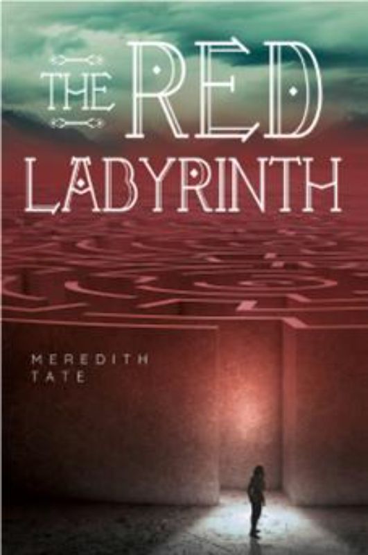 Book cover of "The Red Labyrinth," a YA fantasy novel featuring a maze, danger, and a mysterious killer entwined in an adventure.