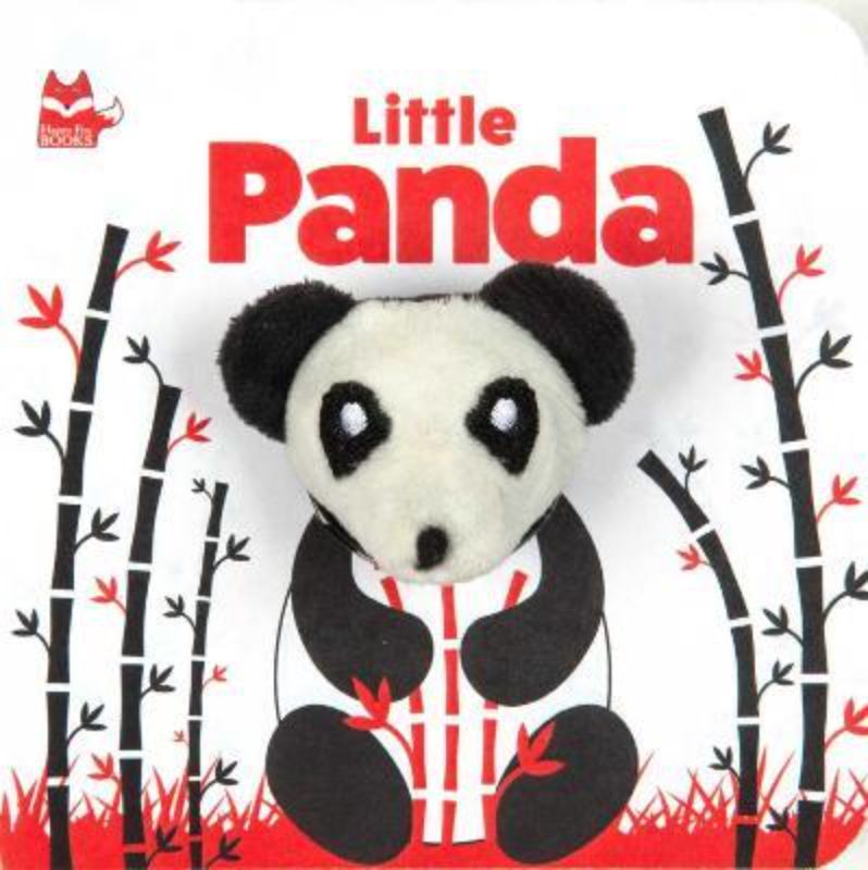 Adorable Little Panda finger puppet book with high-contrast illustrations for engaging storytelling and baby interaction.