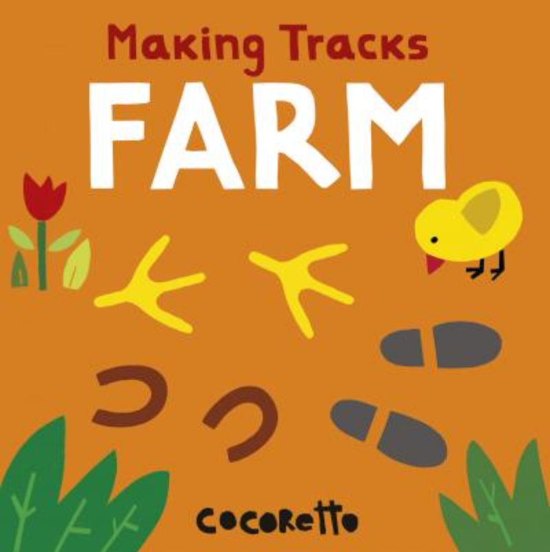 Engaging hardcover book for toddlers featuring die-cut shapes and flaps to explore and guess the source of various animal tracks.