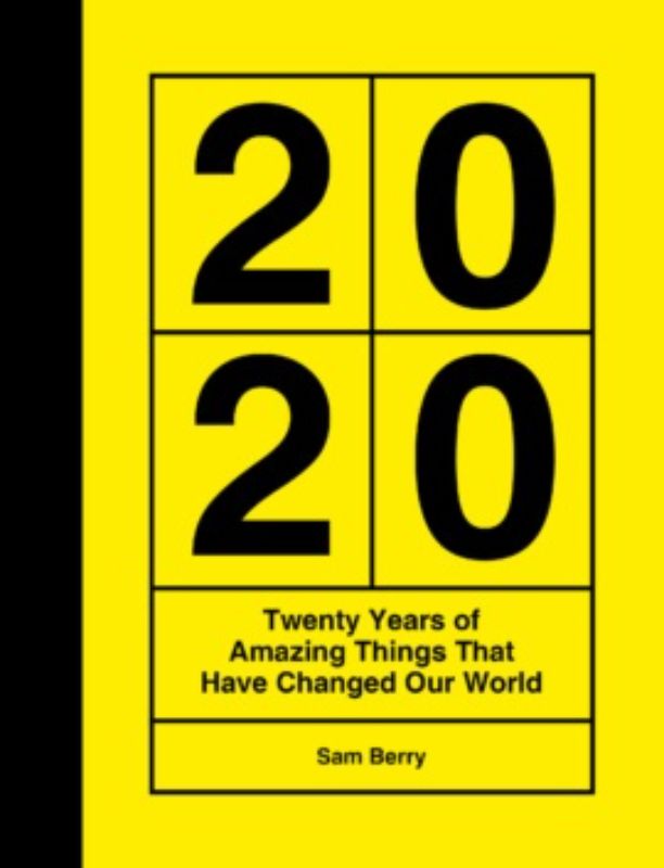 Trivia book "2020: A Year in Review" featuring key events, discoveries, and illustrations from the past two decades.