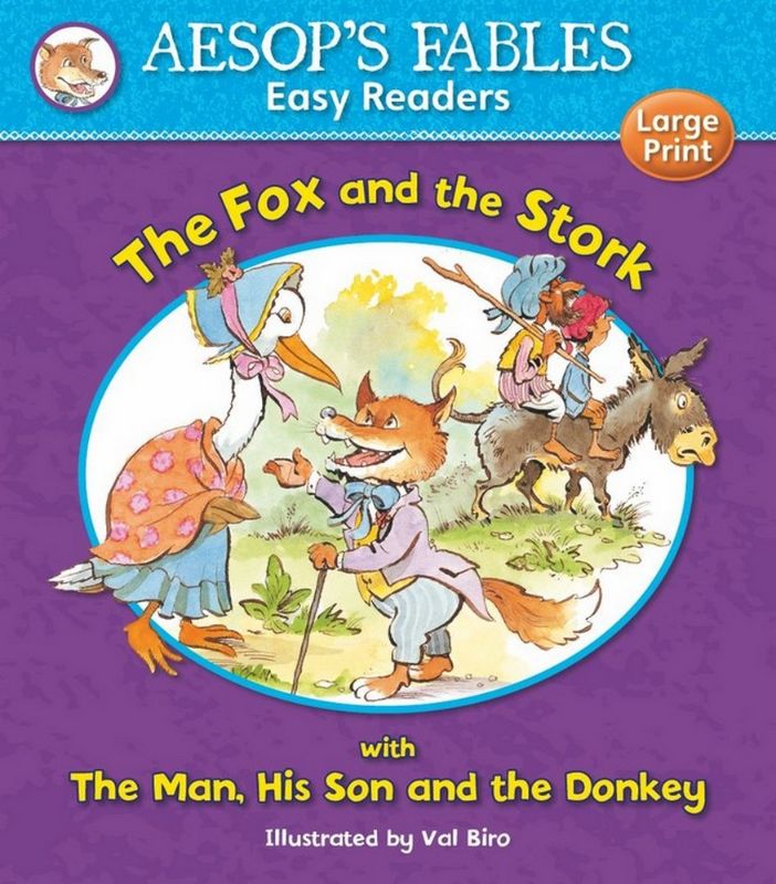 A beautifully illustrated easy reader of Aesop's Fable featuring the clever Fox and Stork, ideal for children's reading development.