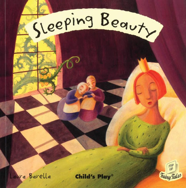 Enchanting flip-up fairy tale book 'Sleeping Beauty' with colorful illustrations and interactive flaps for engaging storytelling.