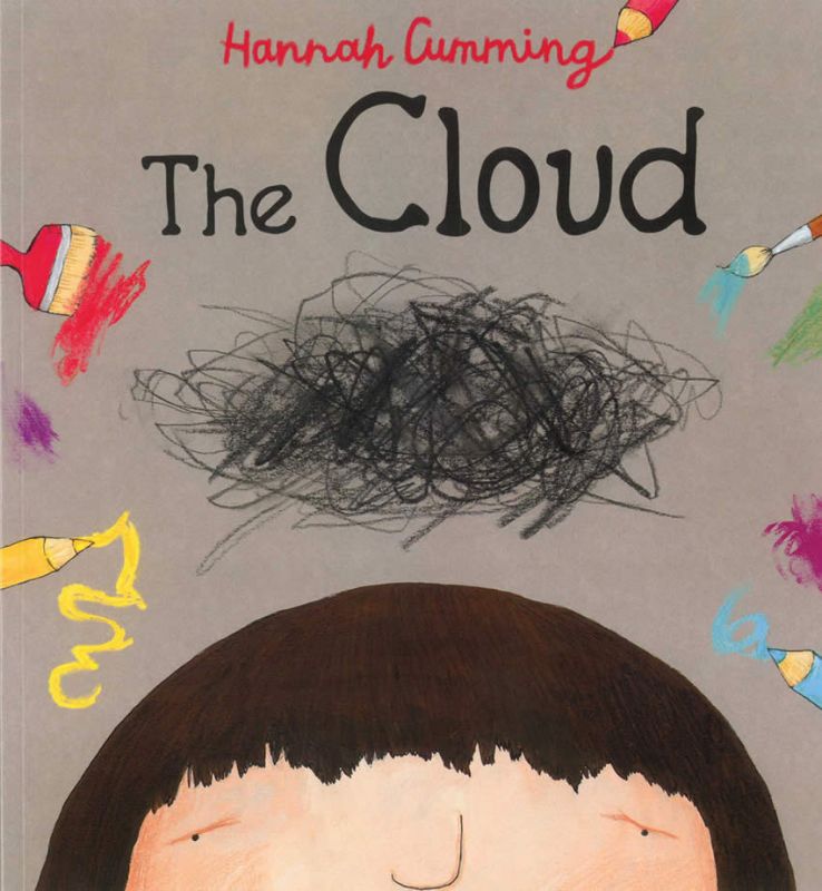 Illustrated children's book "The Cloud" exploring friendship and resilience through a girl's emotional journey at school.