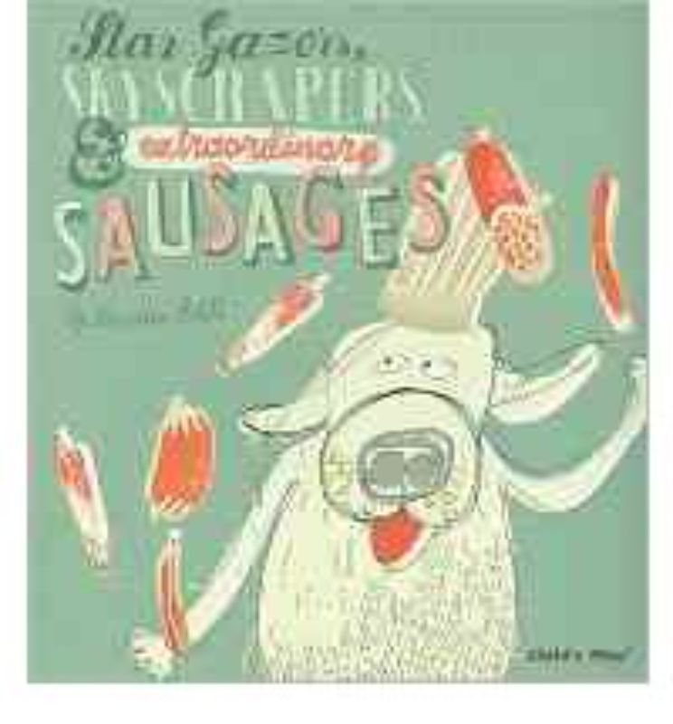 Whimsical picture book cover featuring Henrietta and her sausage-loving dog Frank on a vibrant adventure of imagination.