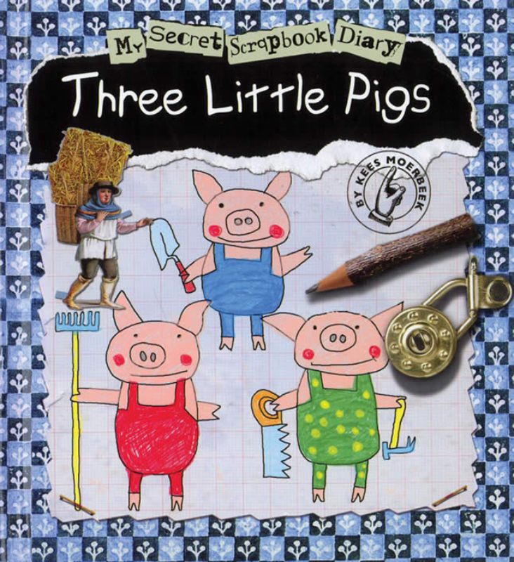 Whimsical scrapbook diary featuring the third little pig, with engaging pop-ups and colorful illustrations for kids.