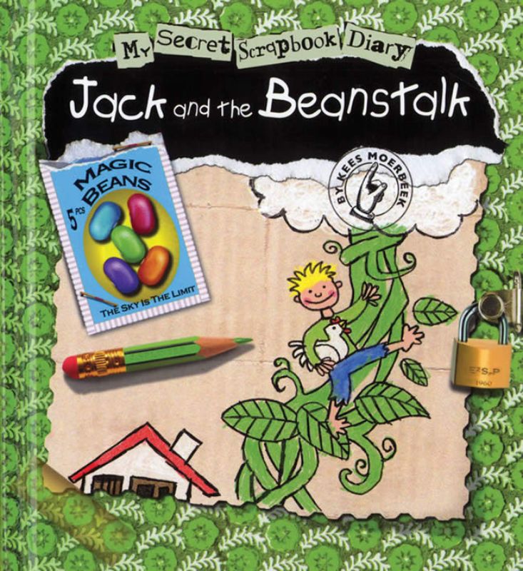 Jack and the Beanstalk Secret Scrapbook Diary featuring pop-up illustrations and handwritten notes for interactive storytelling.
