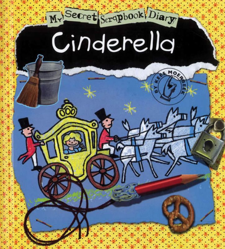 Interactive scrapbook diary featuring pop-ups and multimedia illustrations of Cinderella for enchanting storytelling.