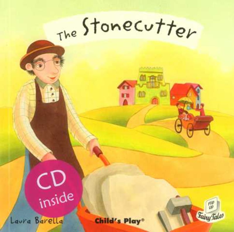 Illustrated paperback of 'The Stonecutter' with interactive flaps, engaging young readers in a magical fairy tale adventure.