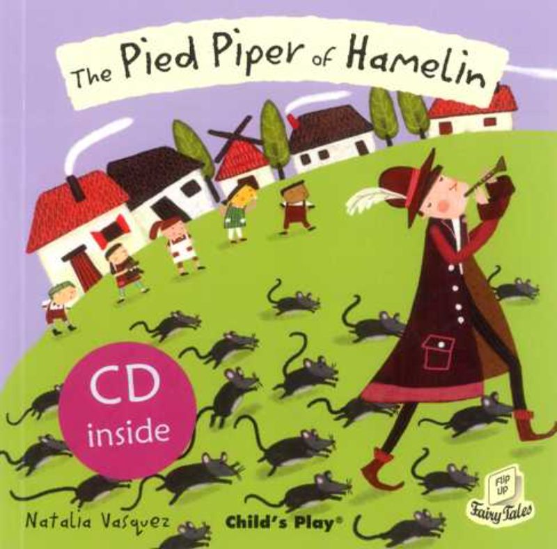 A beautifully illustrated paperback retelling of 'The Pied Piper of Hamelin' with interactive lift-up flaps and an audiobook CD.