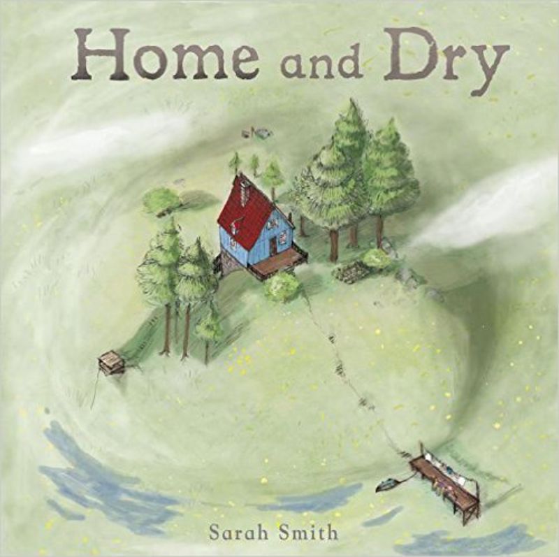 Charming children's book 'Home and Dry' features vibrant illustrations of the adventurous Puddlings on a rainy island.