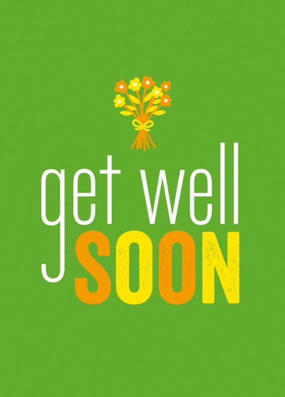 Hardback 'Get Well Soon' book featuring 96 pages of uplifting quotes to encourage loved ones during recovery.