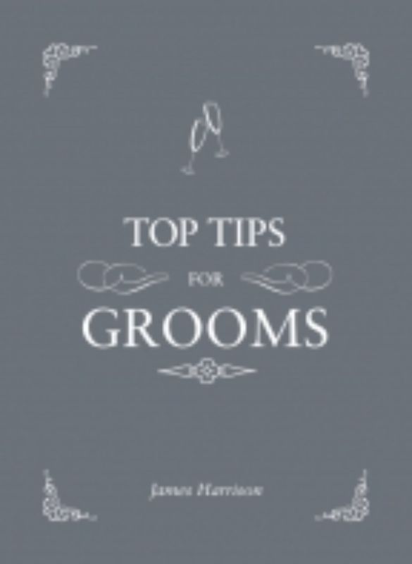 Hardback guide for grooms with tips on wedding planning, outfit selection, and managing wedding stress, 160 pages.