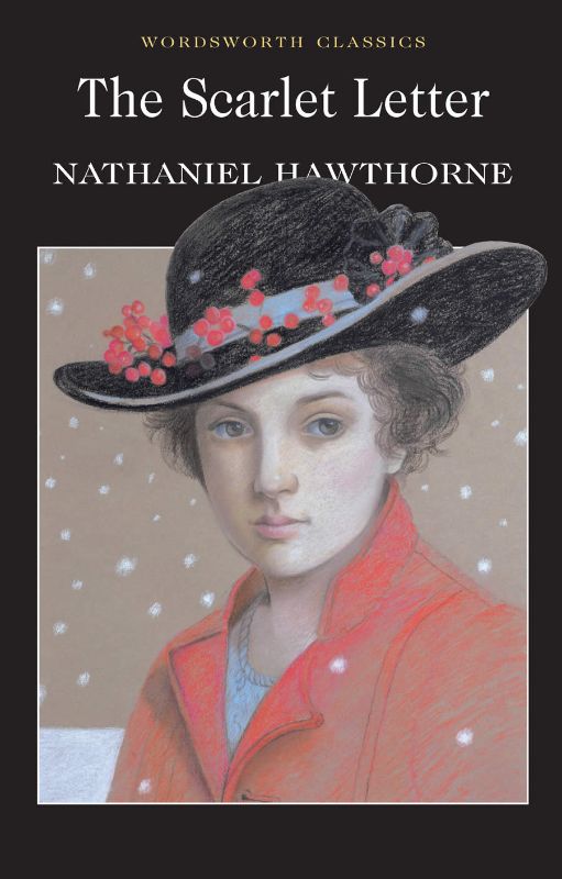 Cover of 'The Scarlet Letter' by Nathaniel Hawthorne, featuring themes of sin and redemption in Puritan New England.