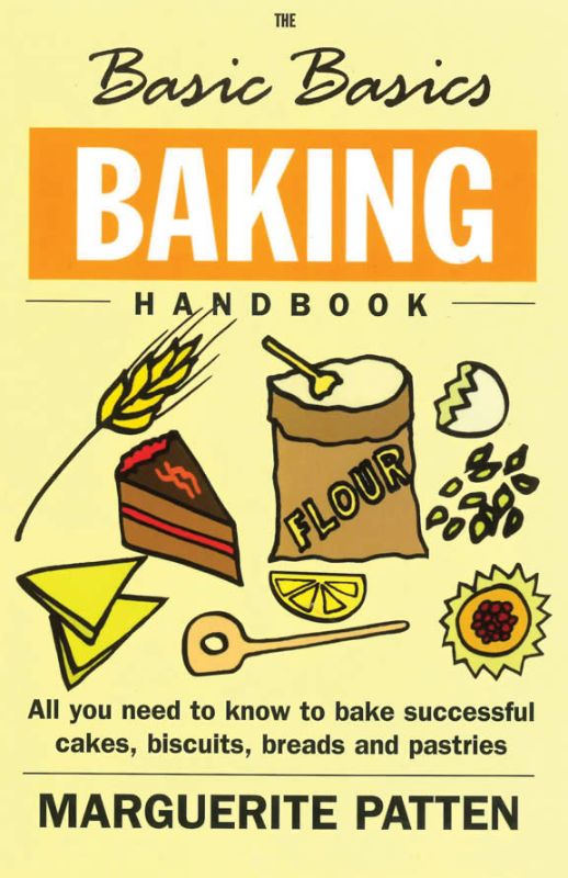 "Baking handbook by Marguerite Patten, featuring easy recipes for cakes, biscuits, and pastries in 160 compact pages."