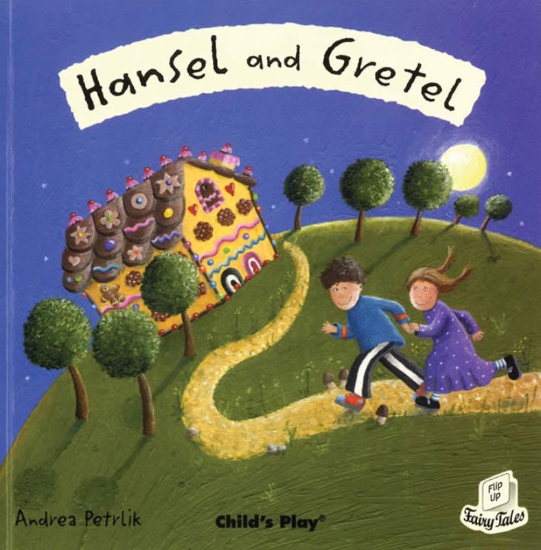 Illustrated soft cover of 'Hansel and Gretel' featuring interactive lift-up flaps for an engaging reading experience.