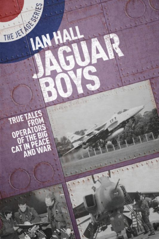 Paperback book "Jaguar Boys" by Ian Hall, detailing the evolution and legacy of the SEPECAT Jaguar jet in RAF history.