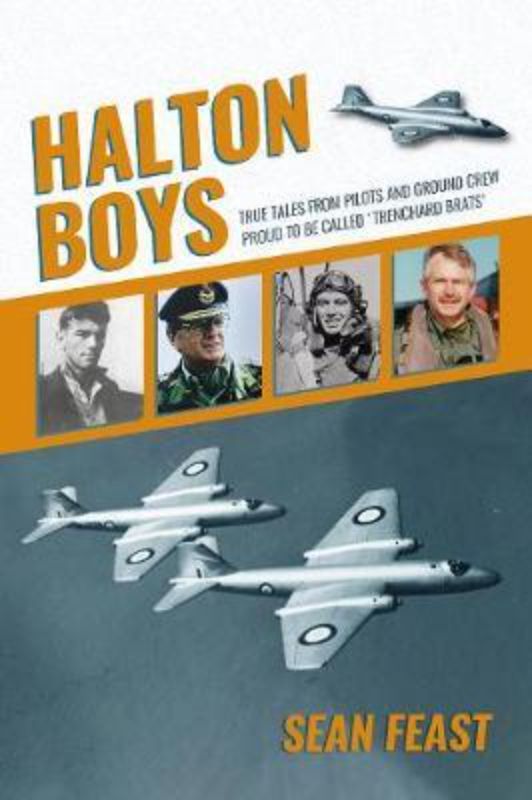 Hardback book titled "Halton Boys," detailing the heroic tales of RAF apprentices and their significant contributions.