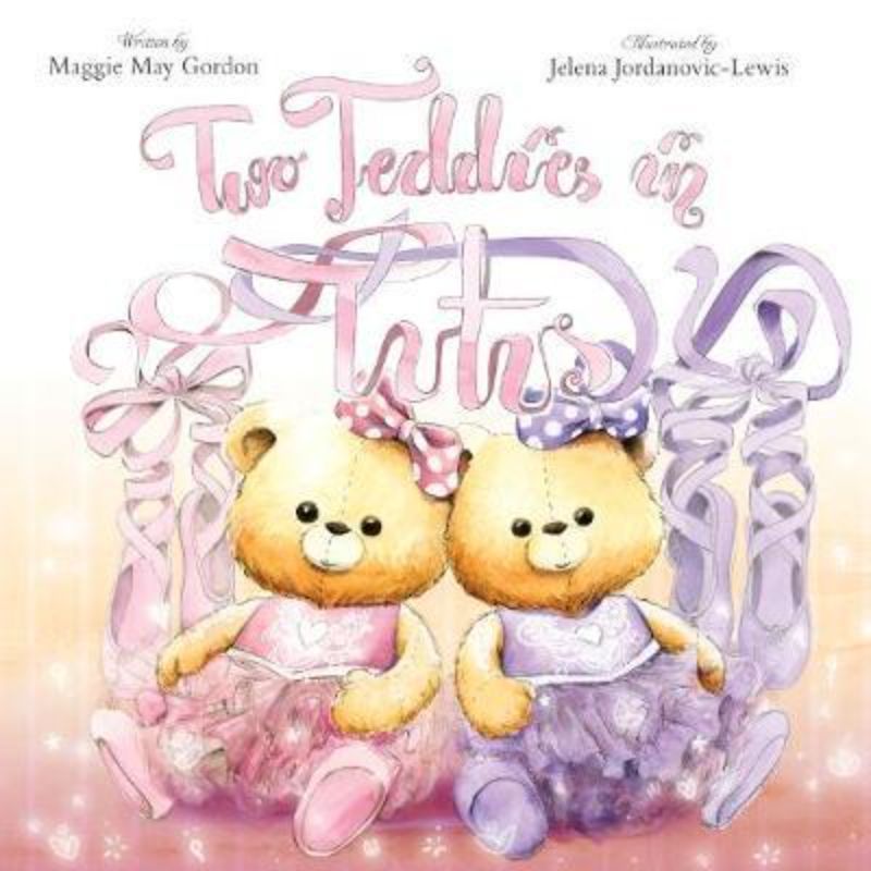 Colorful children's book cover featuring two teddy bears in tutus, inviting young readers into a magical Christmas adventure.