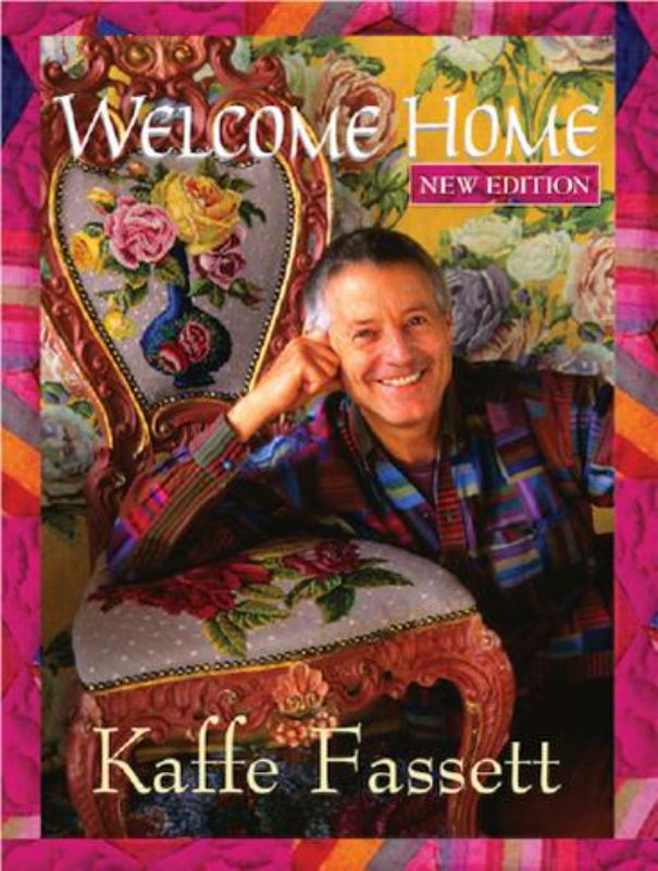 Colorful guidebook by Kaffe Fassett, featuring 128 pages of vibrant projects for quilting and home decor enthusiasts.