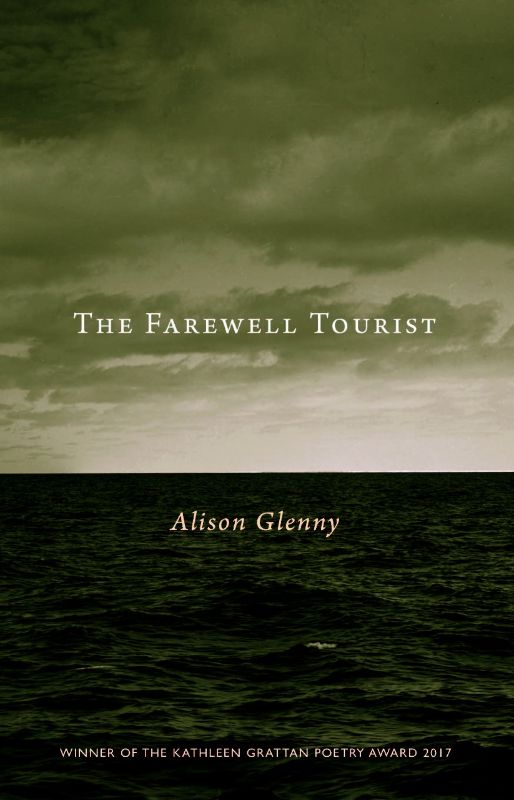 Cover of 'The Farewell Tourist' by Alison Glenny, a poetry collection exploring surreal themes of isolation and introspection.
