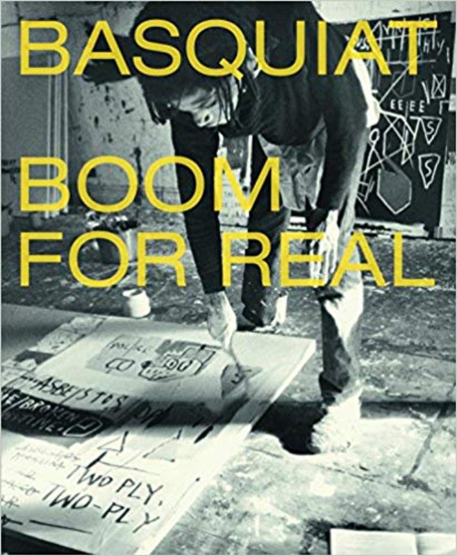 Art book 'Basquiat Boom For Real PB' showcasing Basquiat's journey, featuring 296 pages of images and insights on his legacy.