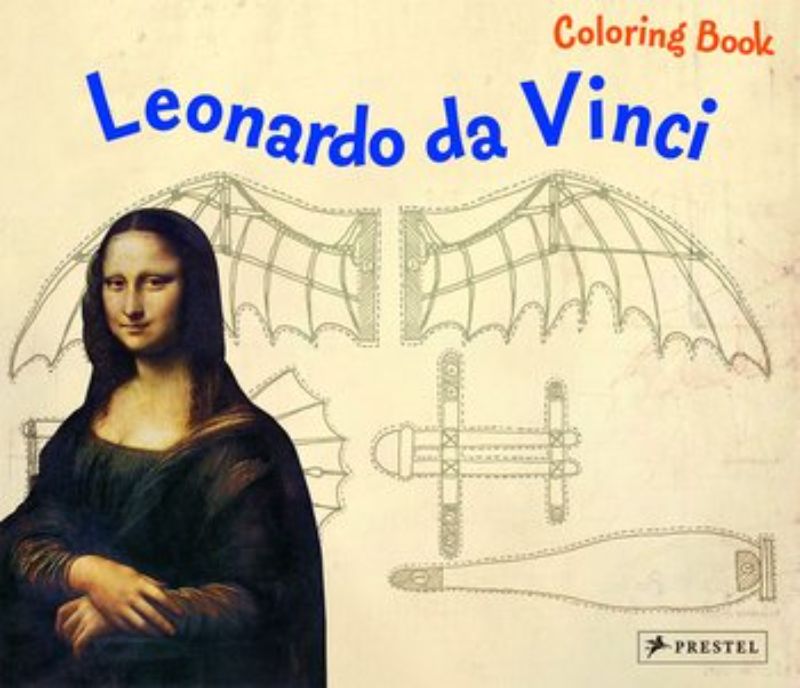 Colouring book featuring Leonardo da Vinci's masterpieces for young artists to explore and color while learning art history.