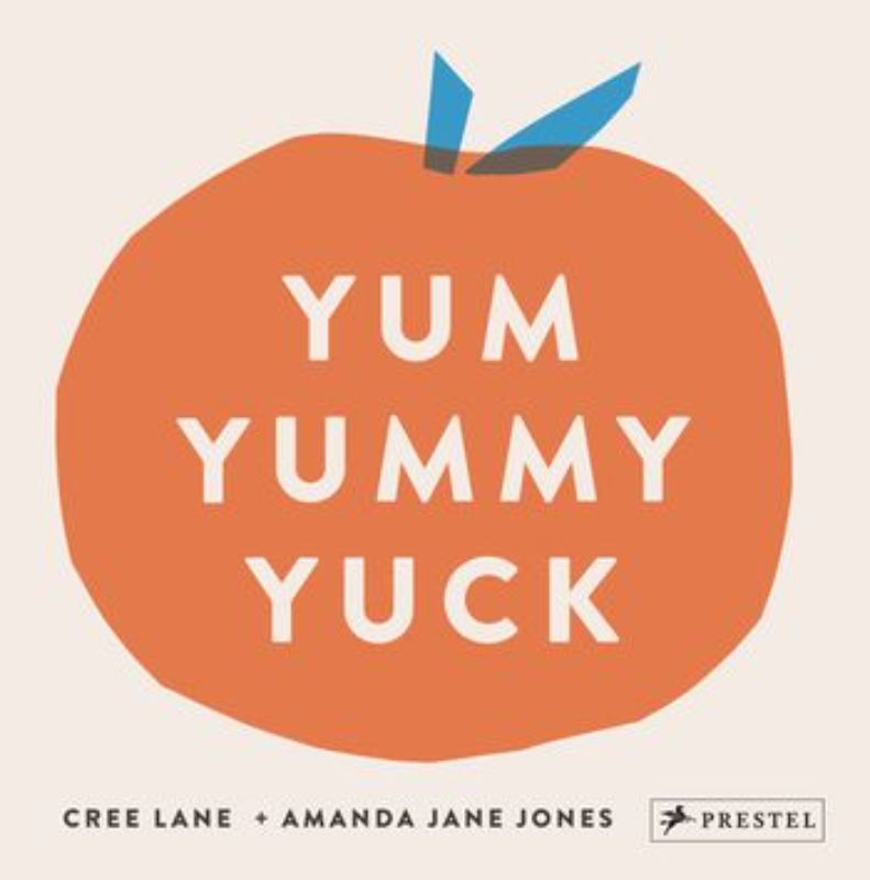 Board book 'Yum Yummy Yuck' with colorful illustrations teaching toddlers about safe and unsafe foods in a fun way.