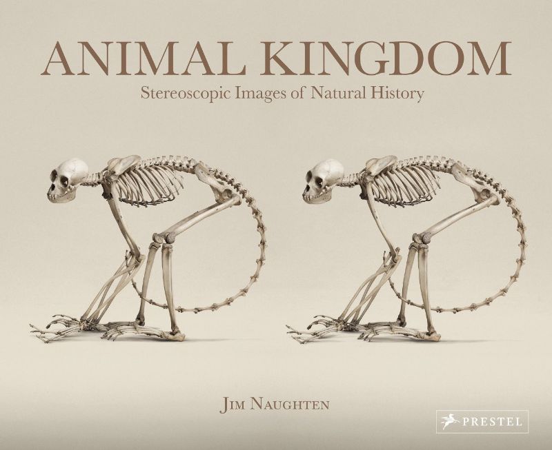Cover of 'Animal Kingdom Stereoscopic', a hardback book featuring vibrant 3D images of diverse wildlife by Jim Naughten.