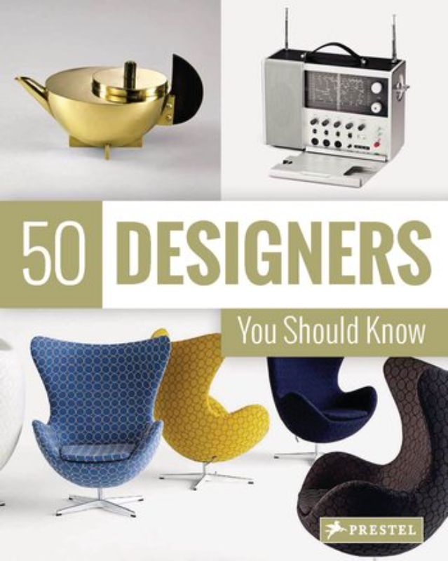 A visually engaging book showcasing 50 influential designers, their iconic works, and their impact on modern design.