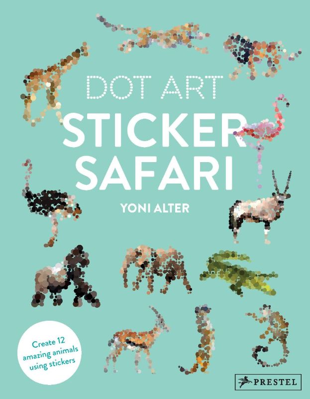 Dot Art Sticker Safari features colorful animal templates and stickers for a fun, creative activity for all ages.