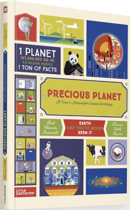 Illustrated hardback book 'Precious Planet' explores Earth's wonders, sustainability, and conservation for young readers.