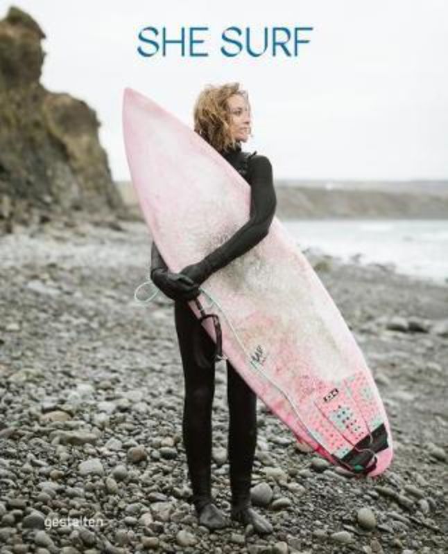 Hardcover book 'She Surf' by Lauren Hill, showcasing women in surfing with stunning imagery and inspiring stories.
