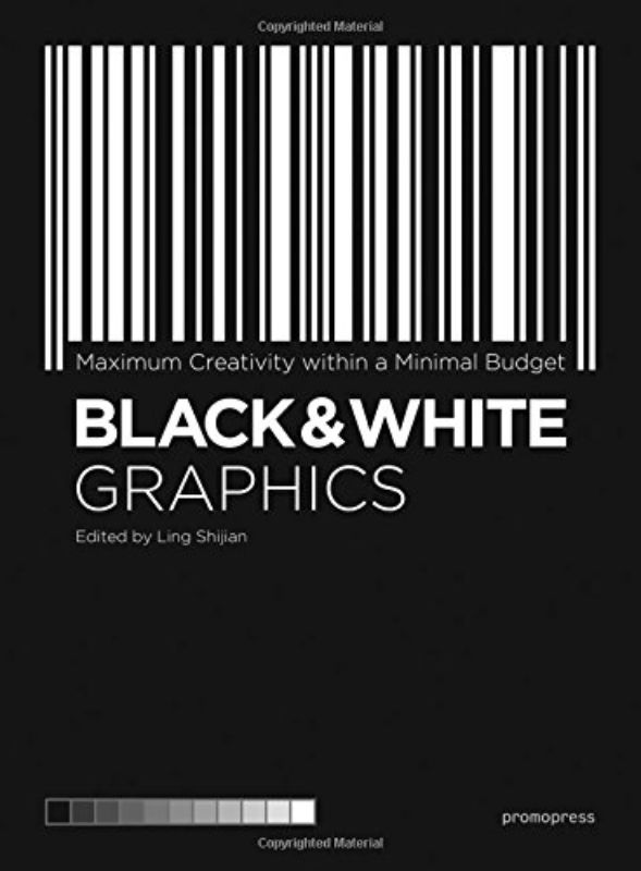 A captivating paperback showcasing black and white graphic designs, perfect for inspiring graphic design enthusiasts.